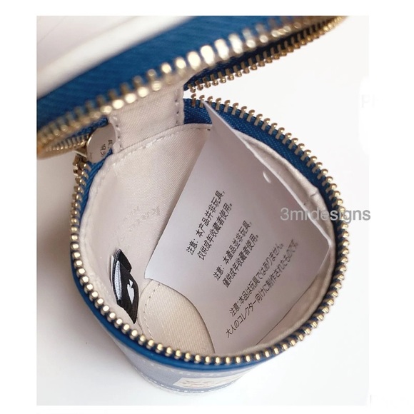 Kate Spade Coffee Break 3D Coin Purse Bag Charm Cup Lid Novelty Blue Leather NWT - Picture 2 of 5